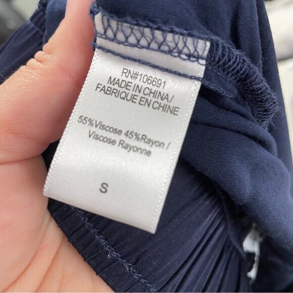 Young Broke & Fabulous Navy Blue Drawstring Waist Satin Jogger Pants Womens S - Picture 9 of 10